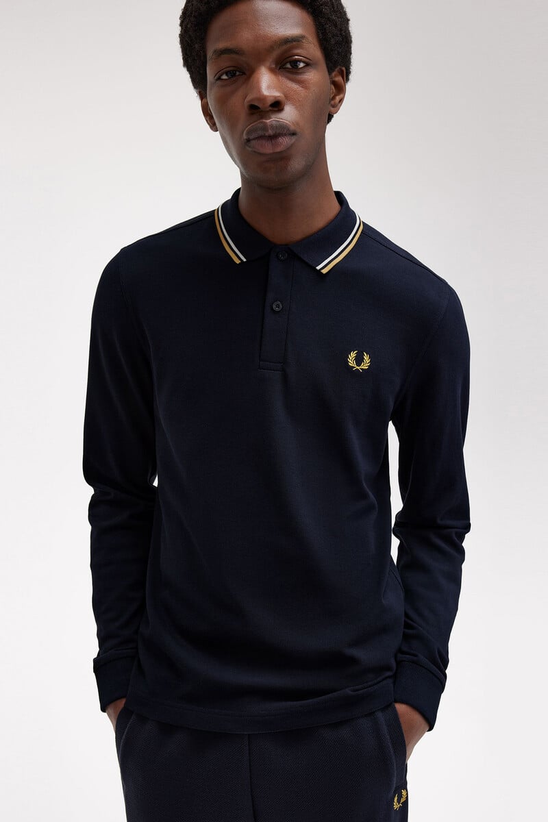 pedro del hierro Polo fred perry basico manga larga