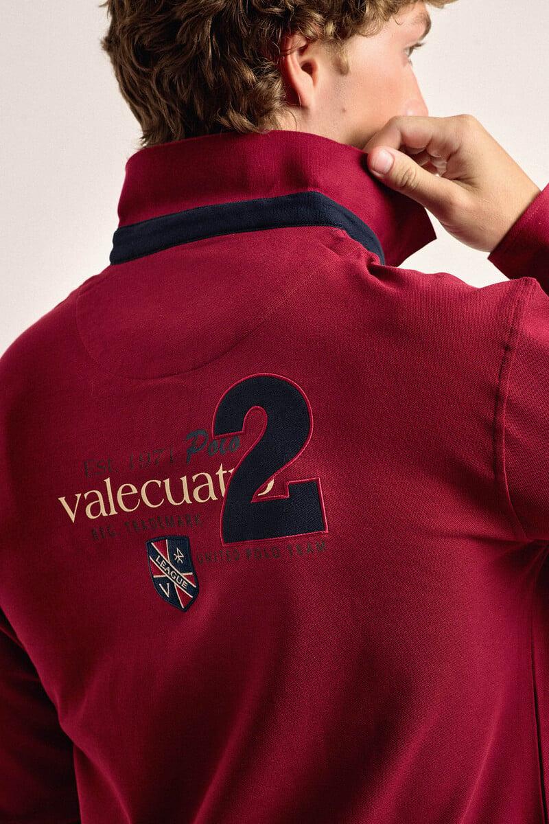 Pedro Del Hierro Polo Valecuatro De Hombre Burdeos Modelo Caballos