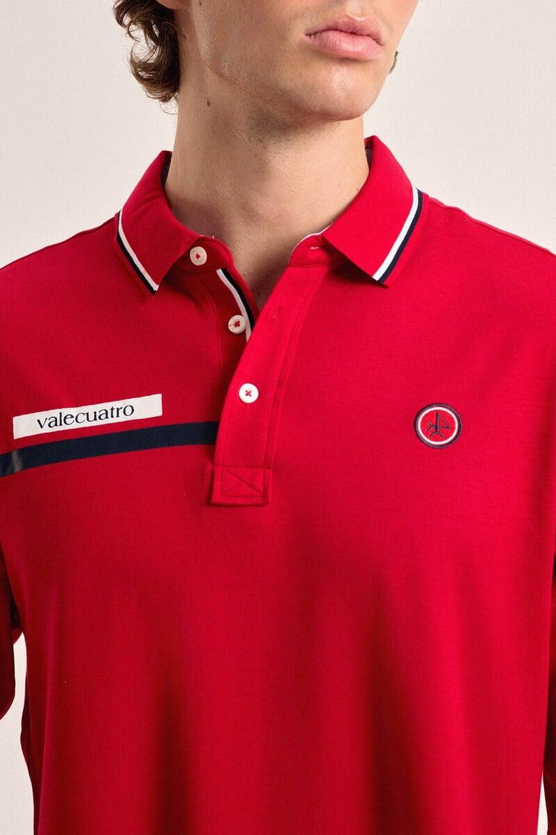 Pedro Del Hierro Polo Valecuatro De Hombre Rojo Modelo Bandera