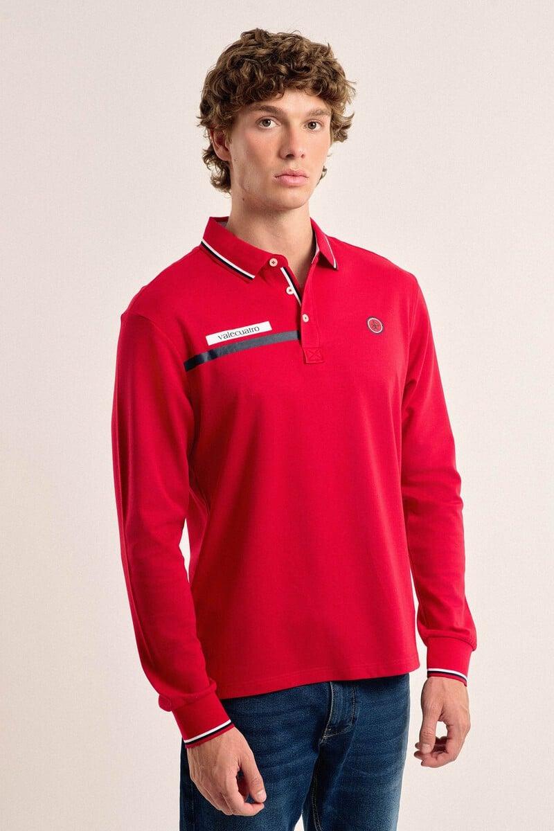 Pedro Del Hierro Polo Valecuatro De Hombre Rojo Modelo Bandera