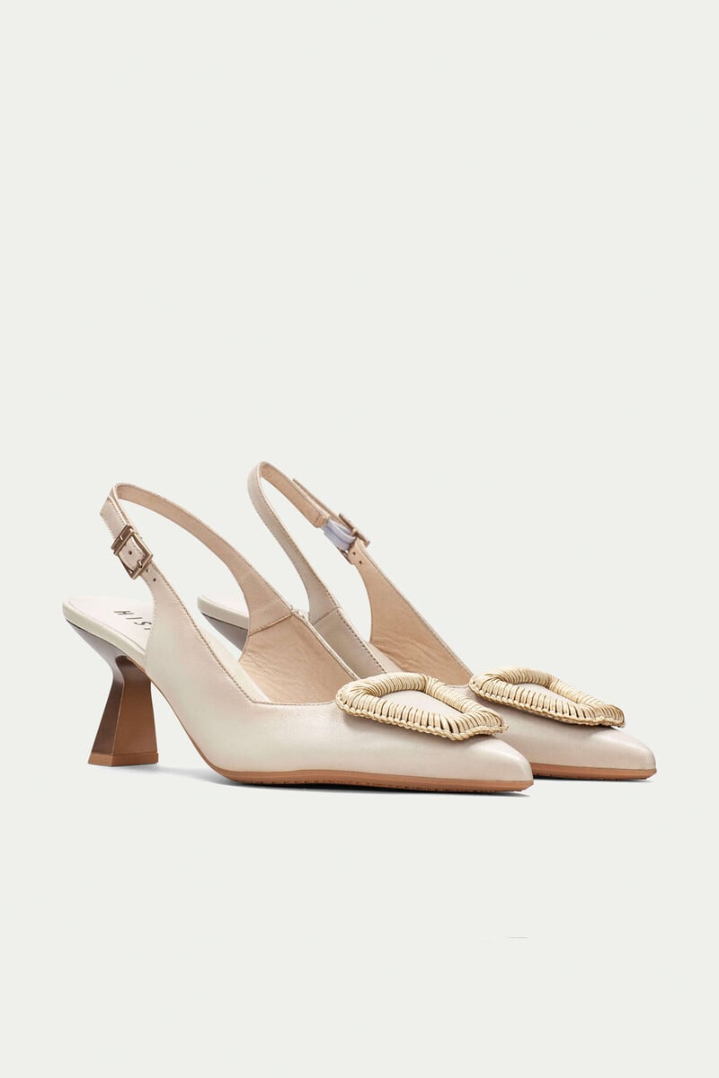 Pedro Del Hierro Sandalia Slingback Nova Adorno Artesanal