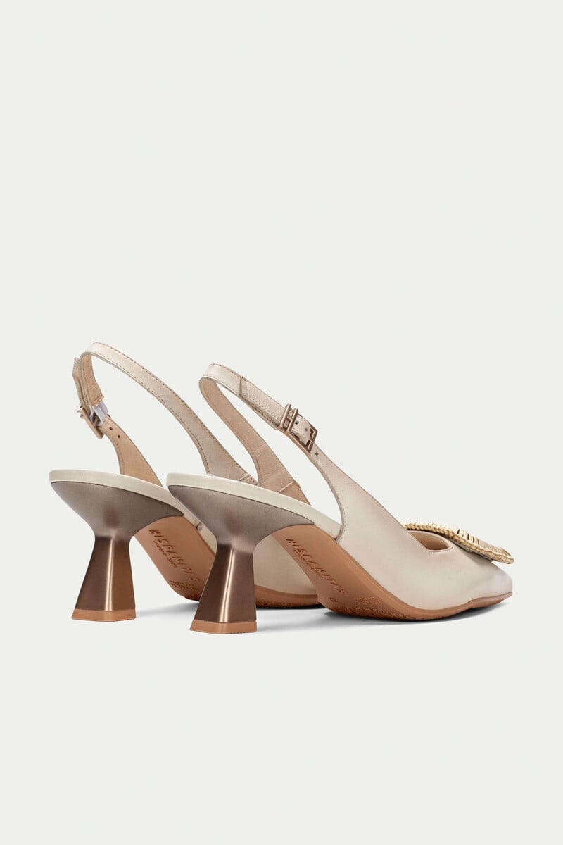 Pedro Del Hierro Sandalia Slingback Nova Adorno Artesanal