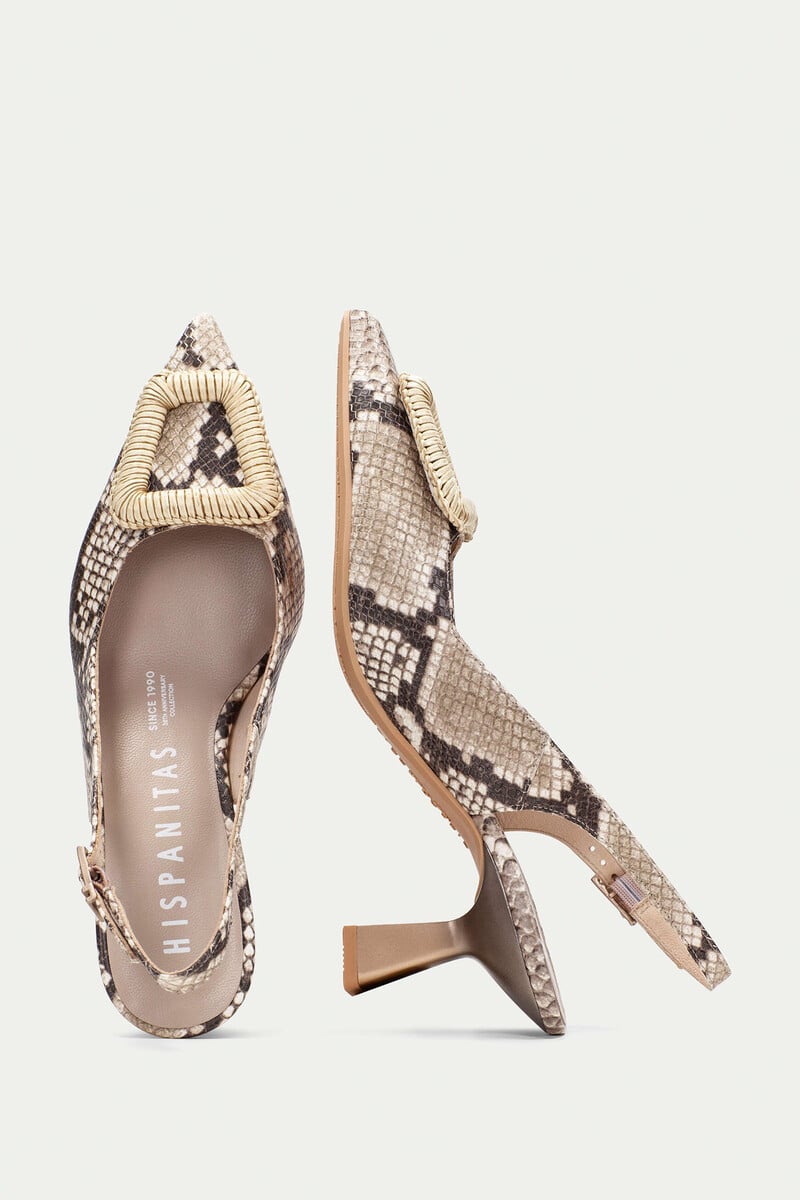 Pedro Del Hierro Sandalia Slingback Nova Adorno Artesanal