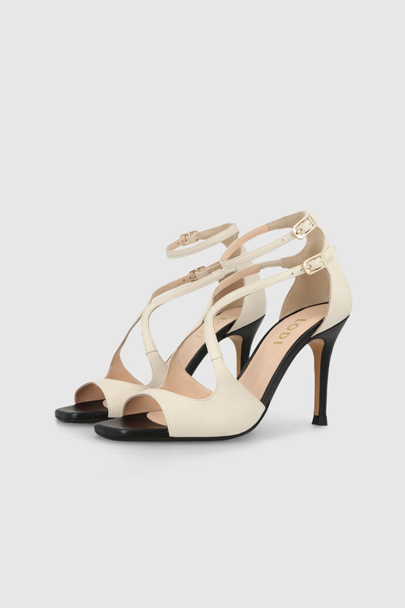 Pedro Del Hierro Sandalias De Mujer En Piel Combinada Con Tacón