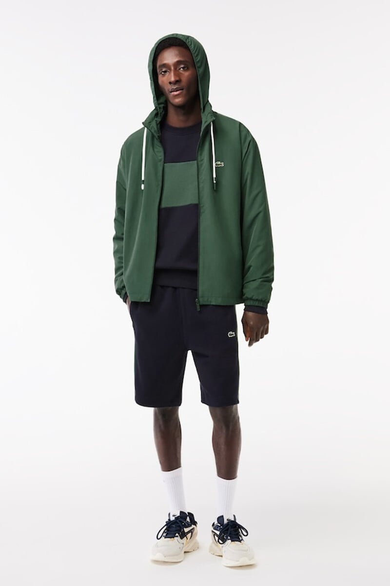 Pedro Del Hierro Sudadera Clásica Lacoste De Color Negro Y Verde Con Logotipo