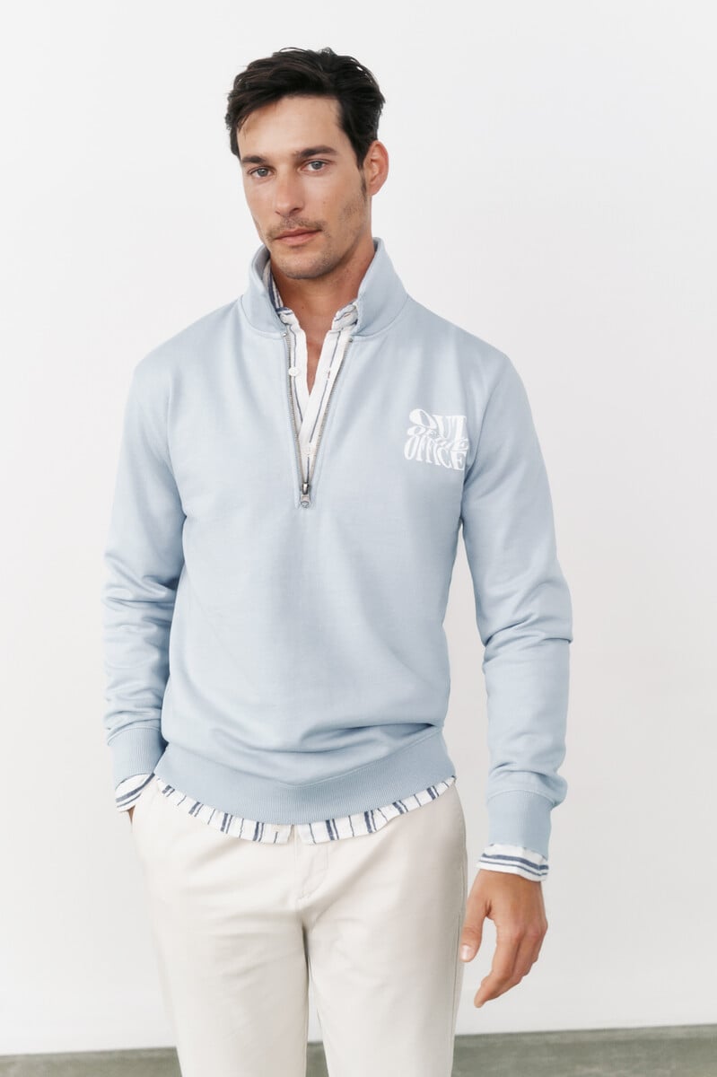 Pedro Del Hierro Sudadera Con Cremallera En El Cuello