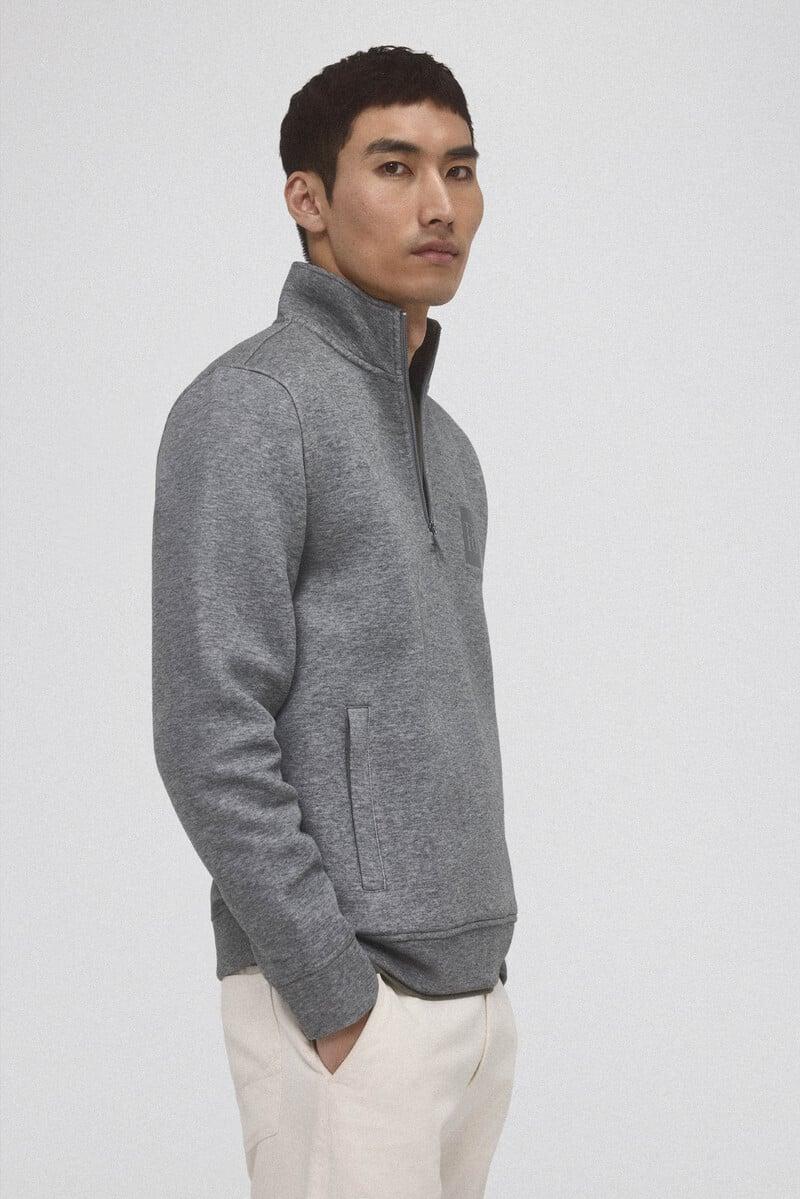 Pedro Del Hierro Sudadera Cuello Cremallera Tejido Técnico