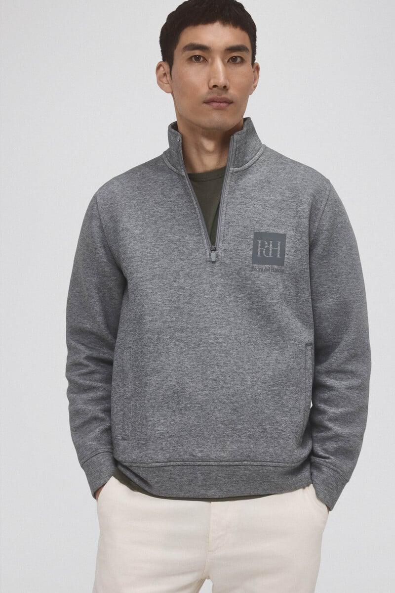 Pedro Del Hierro Sudadera Cuello Cremallera Tejido Técnico