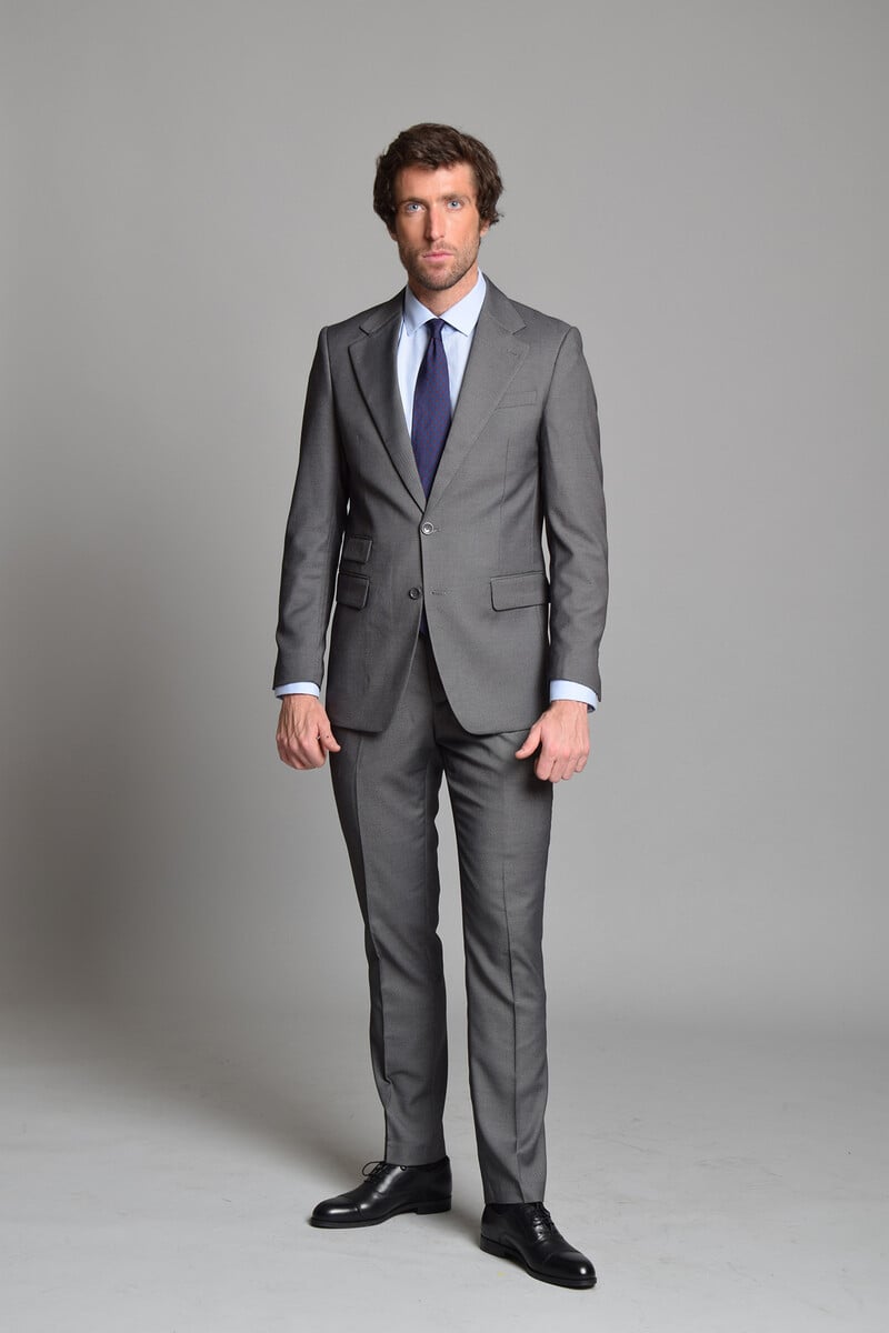 Pedro Del Hierro Traje Ojo De Perdiz Gris British Collection