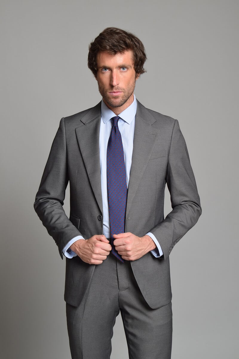 Pedro Del Hierro Traje Ojo De Perdiz Gris British Collection