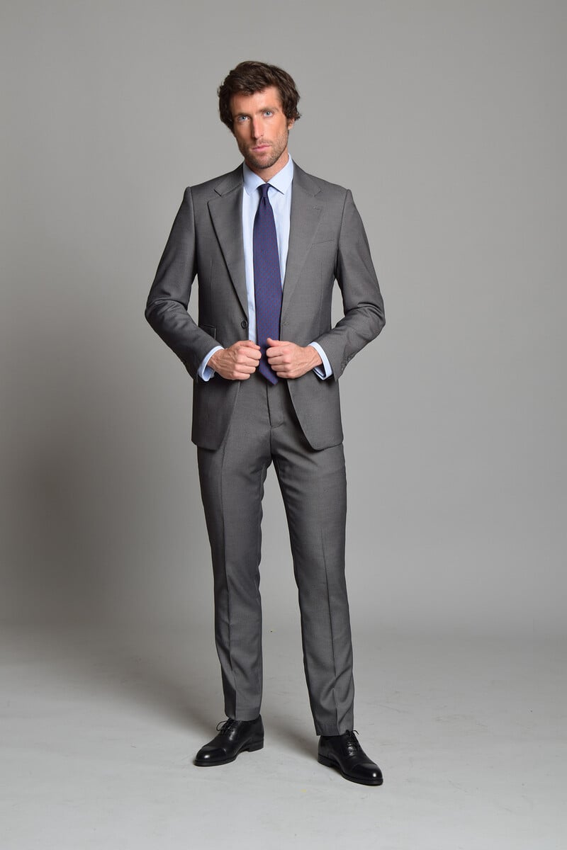 pedro del hierro Traje Ojo de Perdiz Gris British Collection