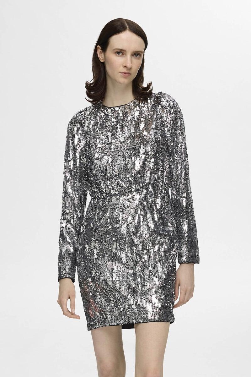 Pedro Del Hierro Vestido Corto De Lentejuelas Confeccionado Con Materiales Reciclados