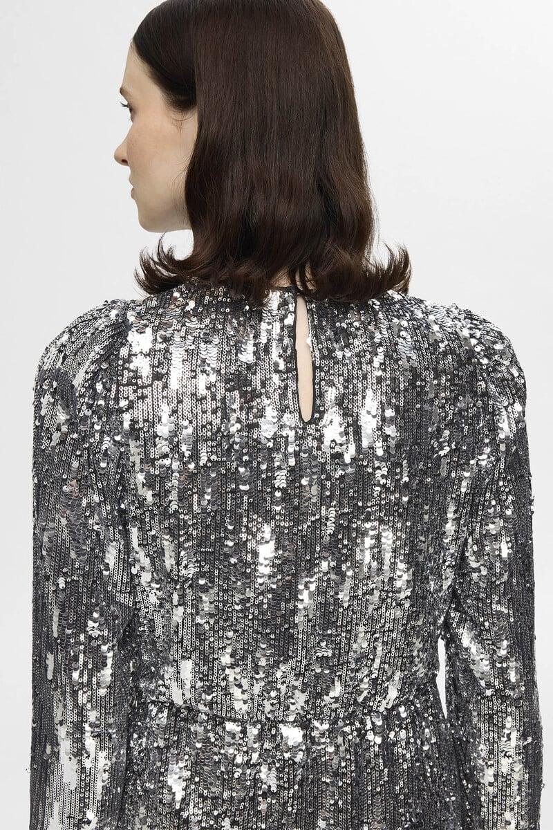 Pedro Del Hierro Vestido Corto De Lentejuelas Confeccionado Con Materiales Reciclados