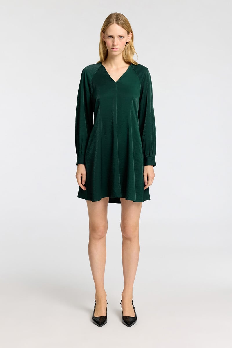 Pedro Del Hierro Vestido Corto De Manga Larga Confeccionado Con Lenzing Ecovero