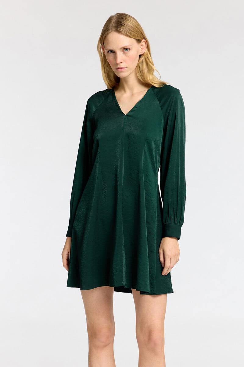 pedro del hierro Vestido corto de manga larga confeccionado con Lenzing Ecovero