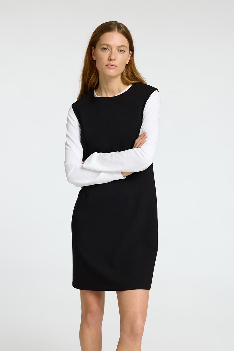 Pedro Del Hierro Vestido Corto De Tirantes Confeccionado Con Materiales Reciclados