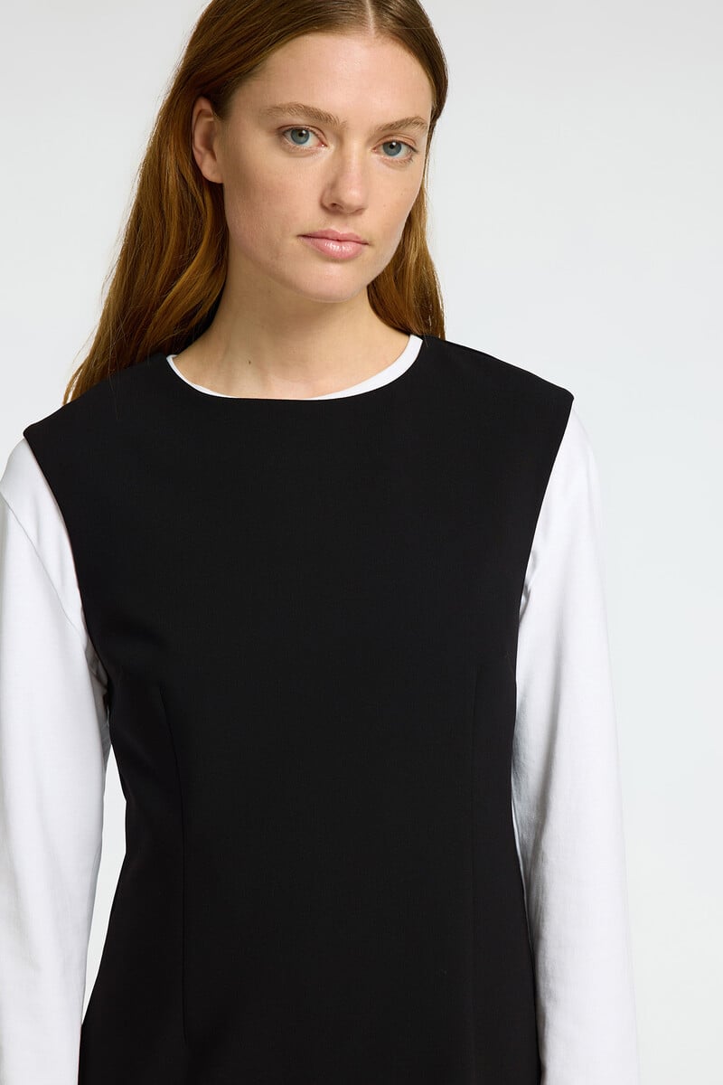 Pedro Del Hierro Vestido Corto De Tirantes Confeccionado Con Materiales Reciclados