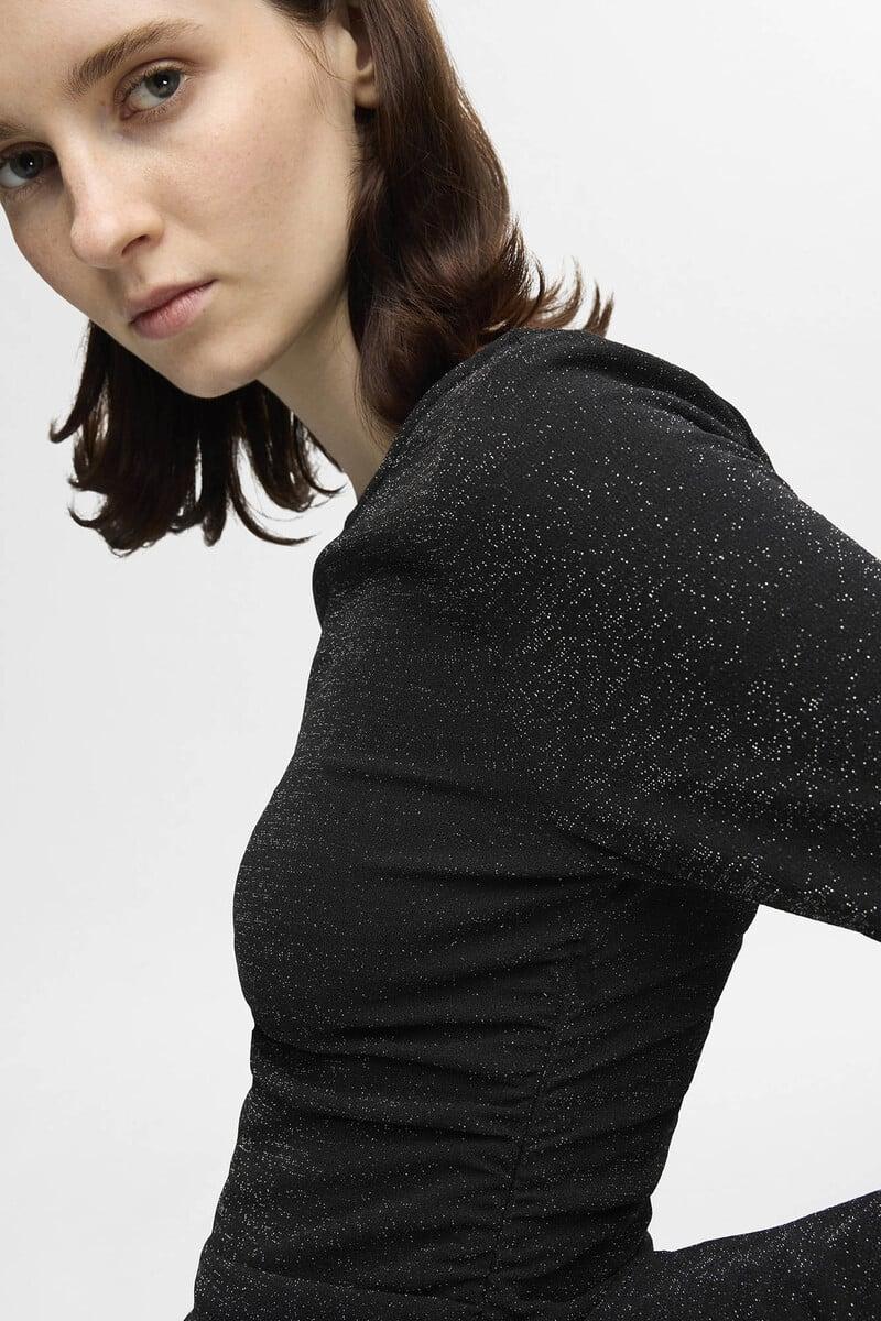 Pedro Del Hierro Vestido Largo Con Brillo Y Escote Barco