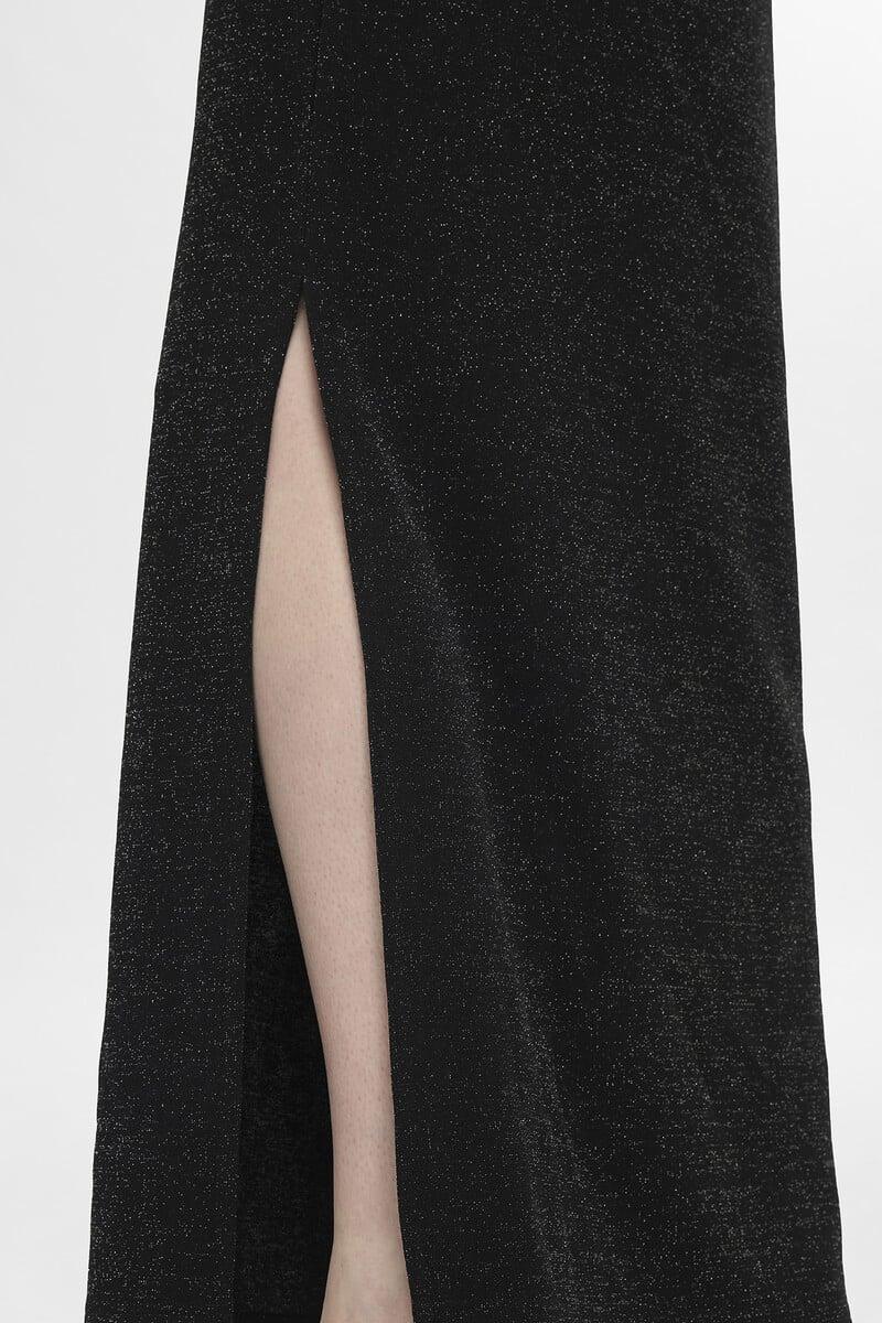 Pedro Del Hierro Vestido Largo Con Brillo Y Escote Barco