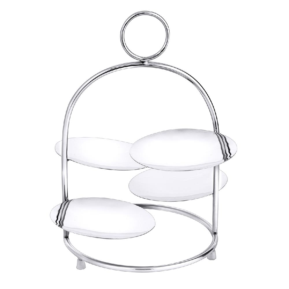 pedro duran Bandeja Versalles para dulces y aperitivos 4 niveles metal plateado 30x24x33 cm de Pedro Durán