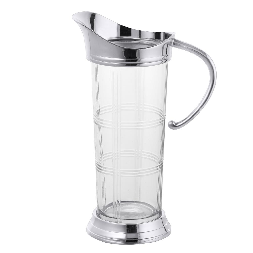 pedro duran Jarra Versalles alta cristal tallado en cuadros metal plateado 26 cm de Pedro Durán