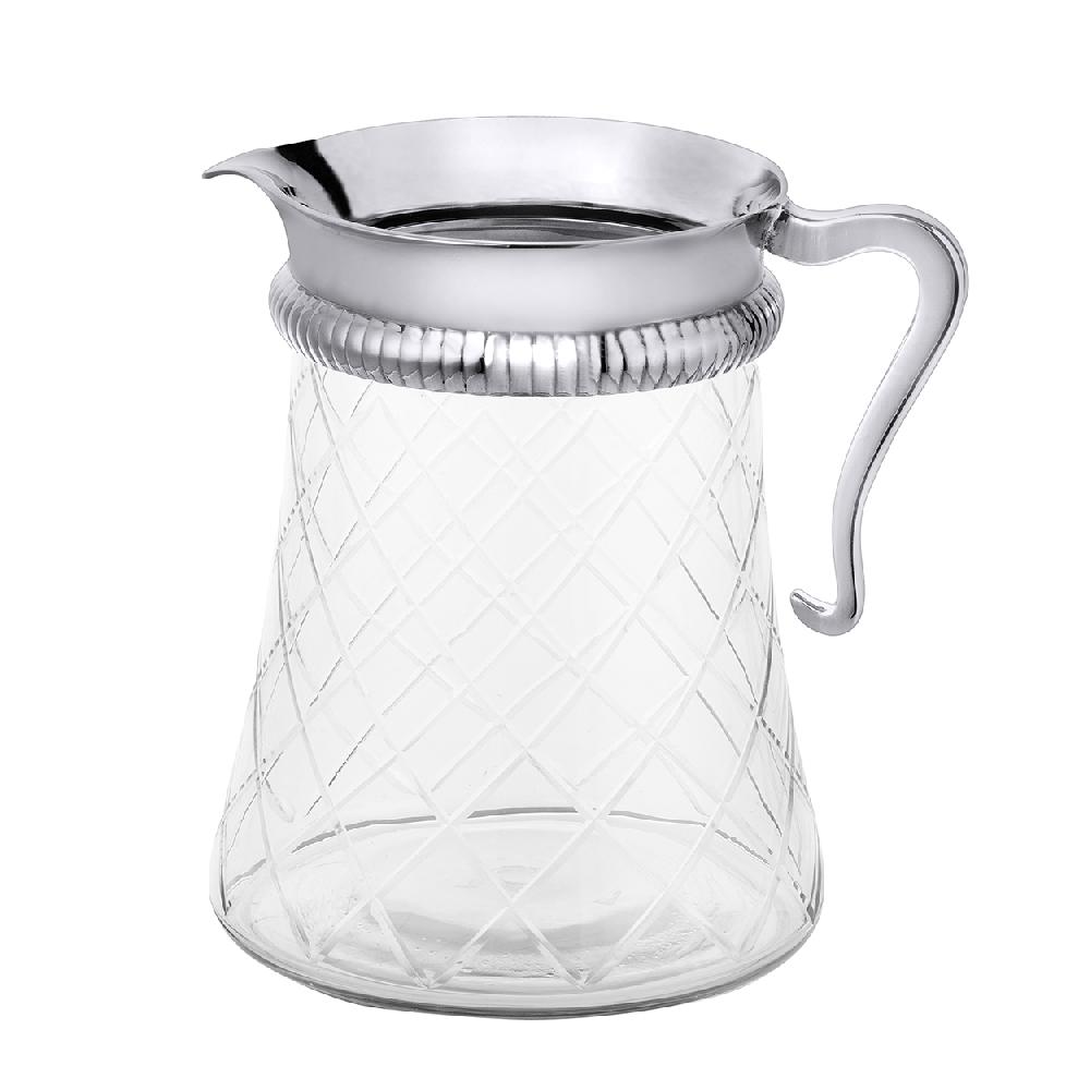 pedro duran Jarra Versalles cristal tallado en rombos metal plateado 17 cm de Pedro Durán