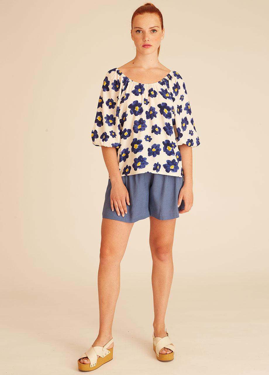 Pepaloves BLUE FLOWERS BLOUSE