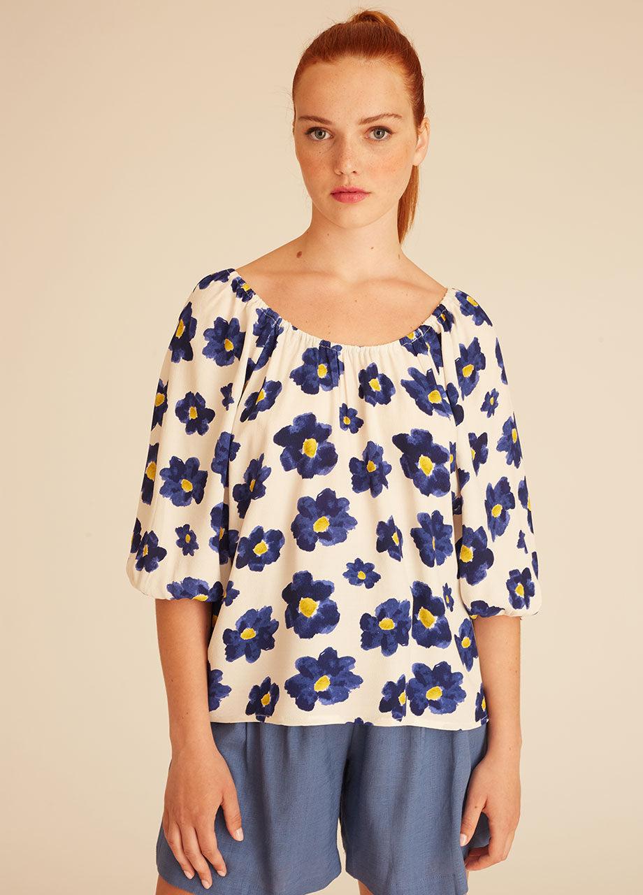 pepaloves BLUE FLOWERS BLOUSE