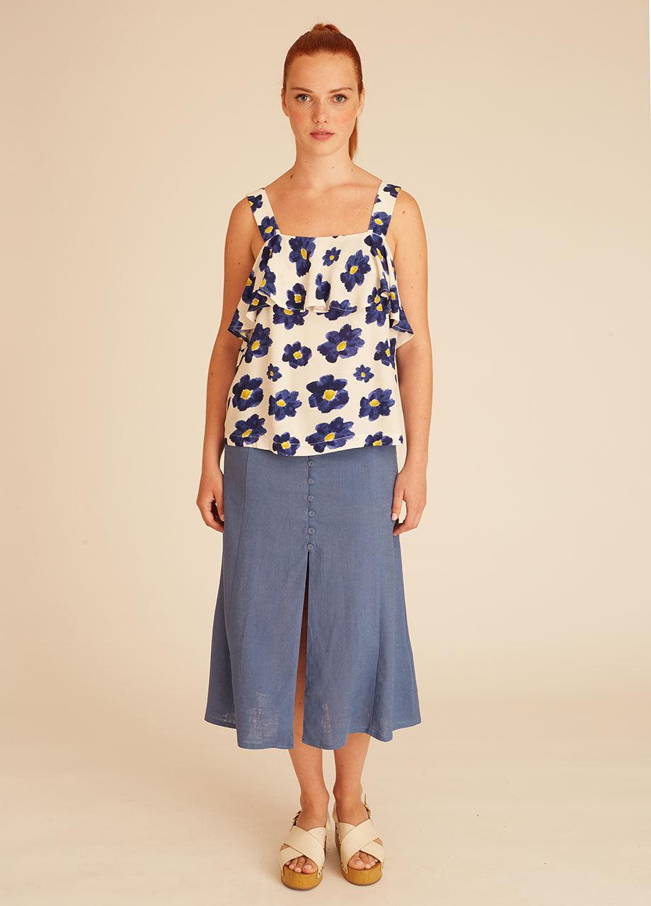 Pepaloves BLUE FLOWERS TOP