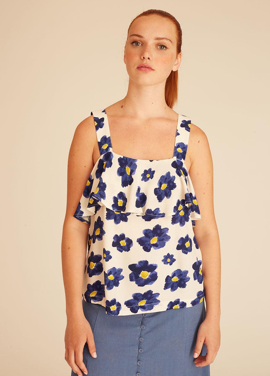 pepaloves BLUE FLOWERS TOP