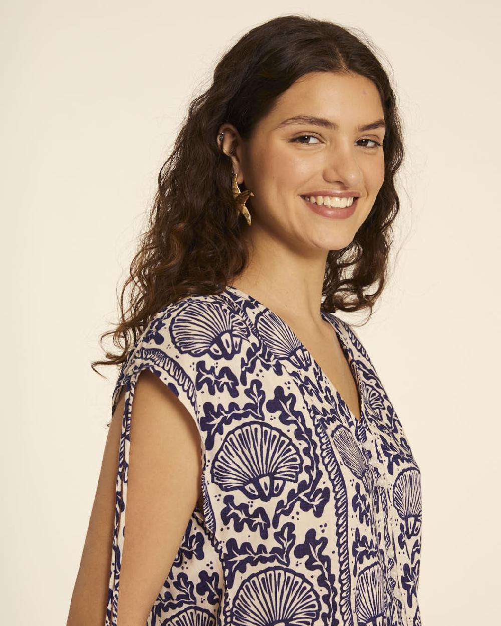 Pepaloves BLUSA CON FRUNCIDO CONCHAS