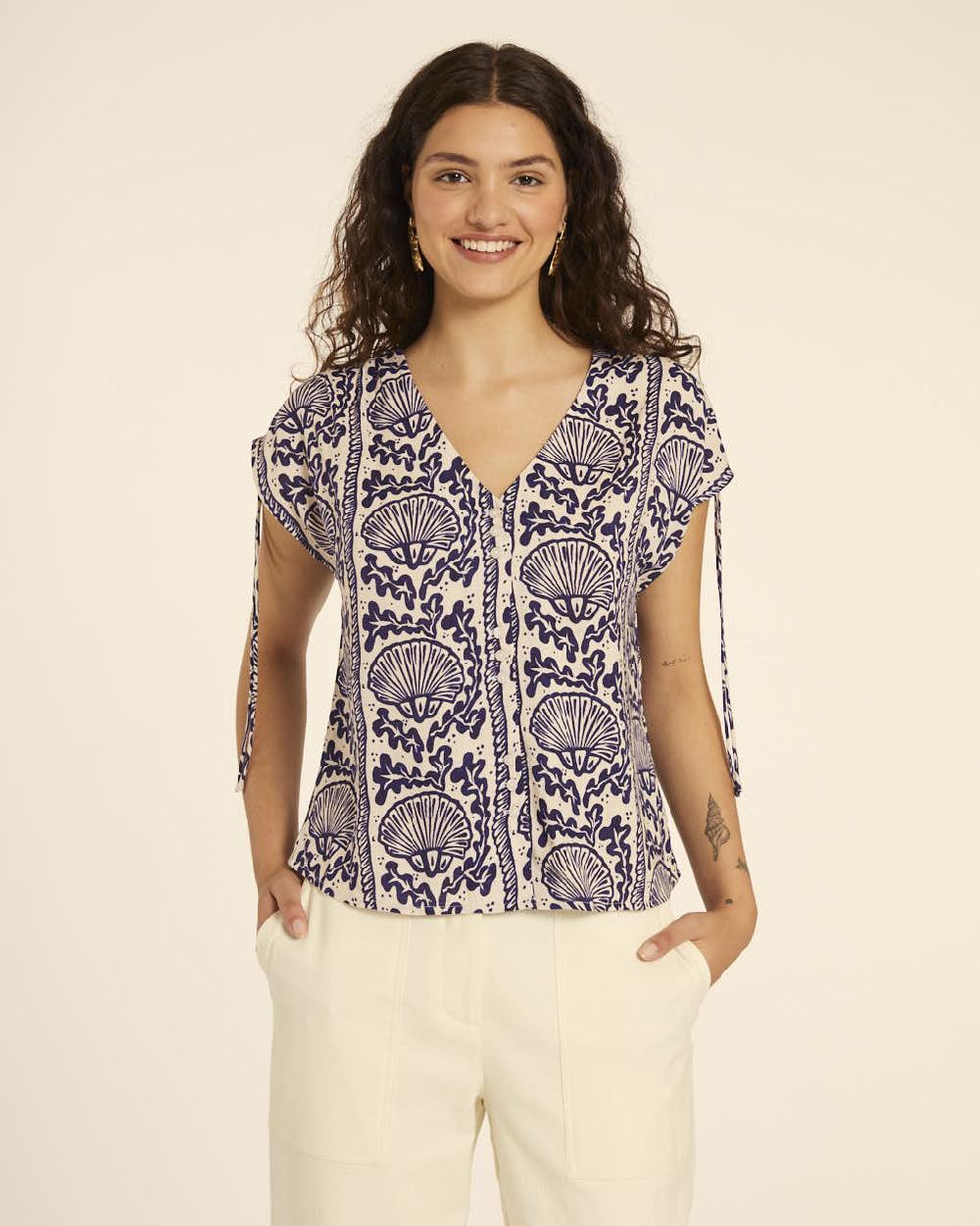 pepaloves BLUSA CON FRUNCIDO CONCHAS