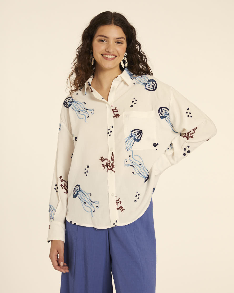 pepaloves CAMISA BORDADO MEDUSAS