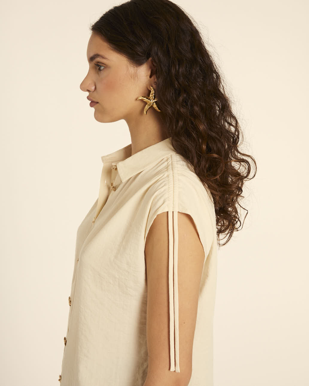 Pepaloves CAMISA CON ESTRELLAS CREMA