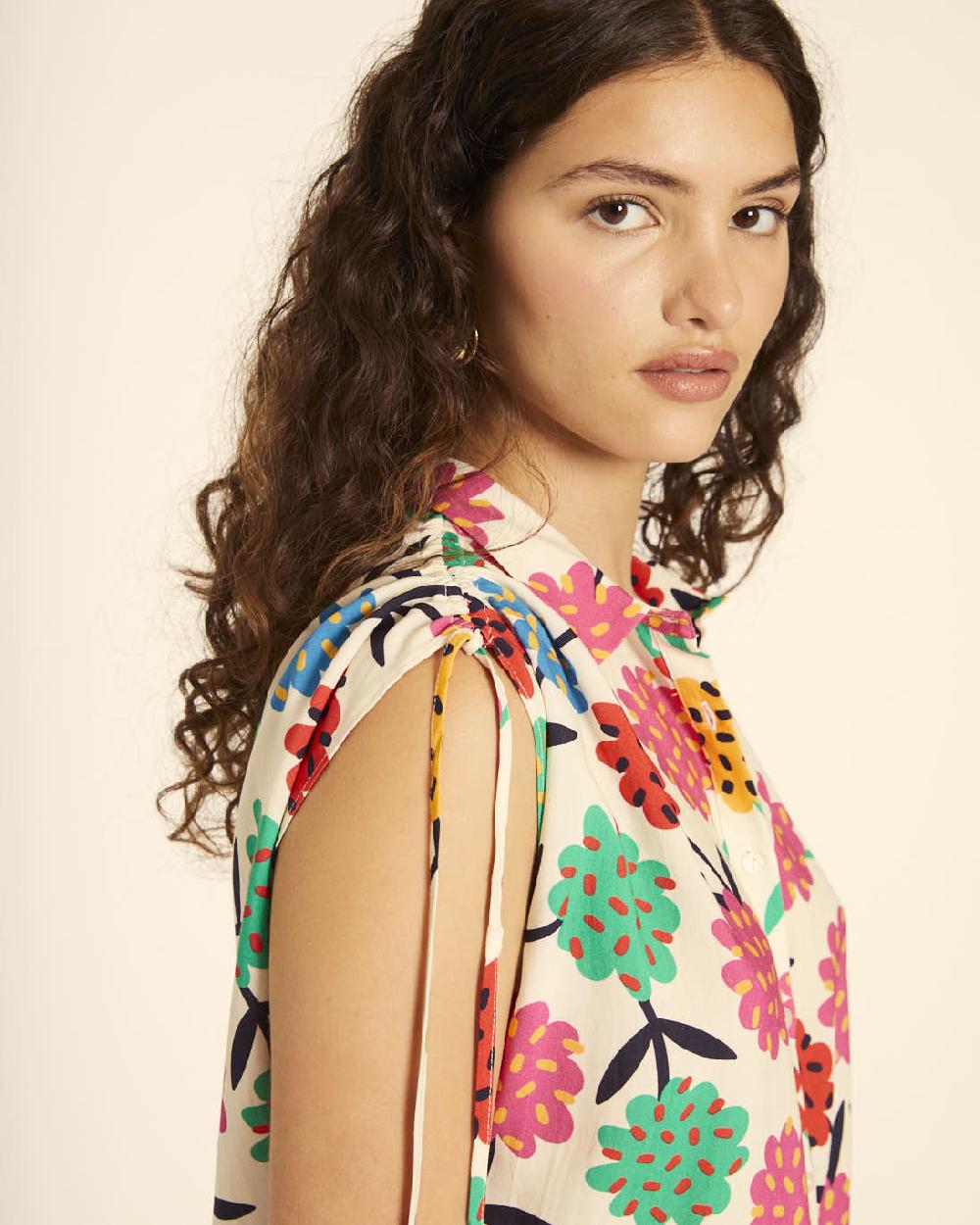 Pepaloves CAMISA FRUNCIDA FLORES