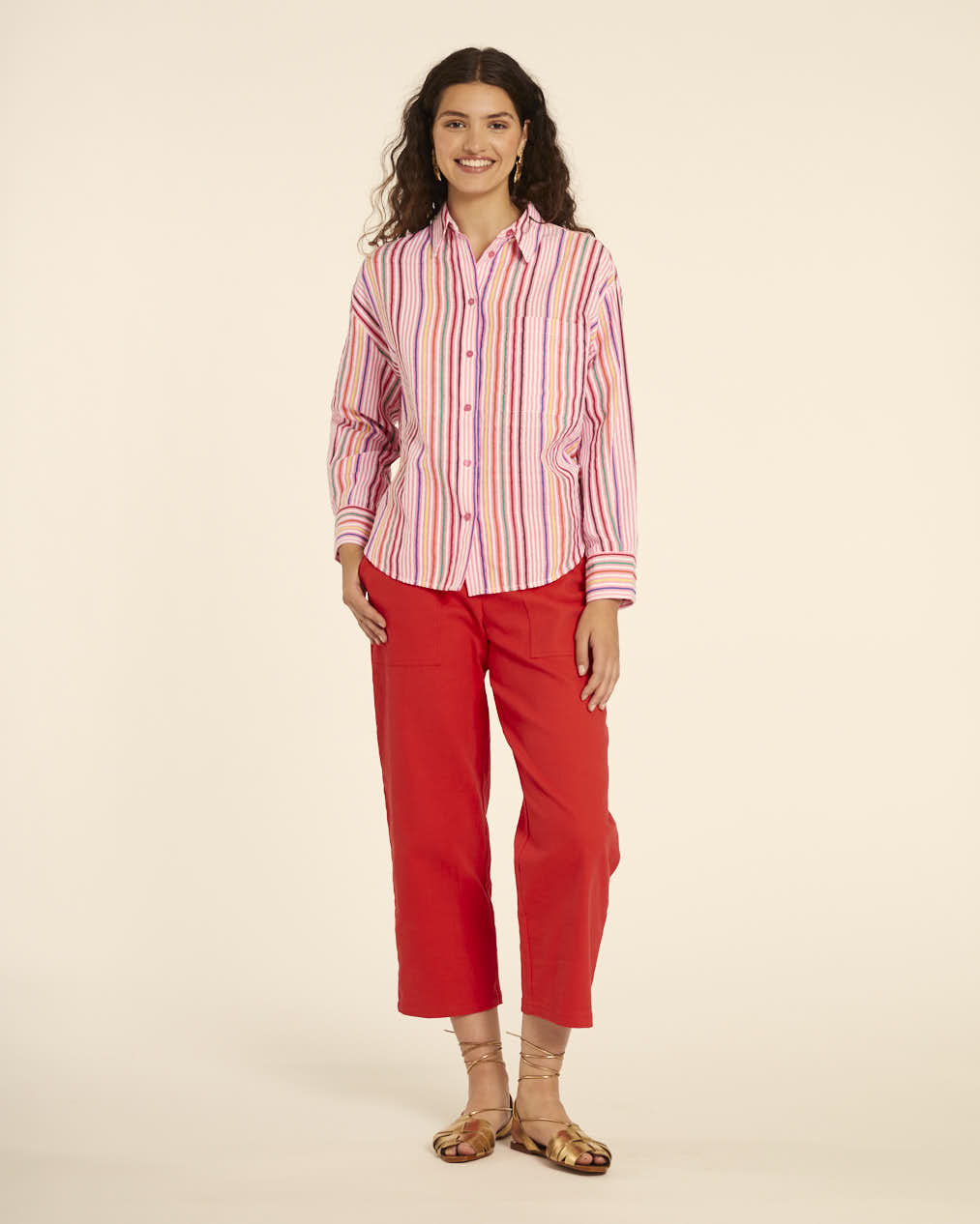 pepaloves CAMISA MANGA LARGA RAYAS PINK