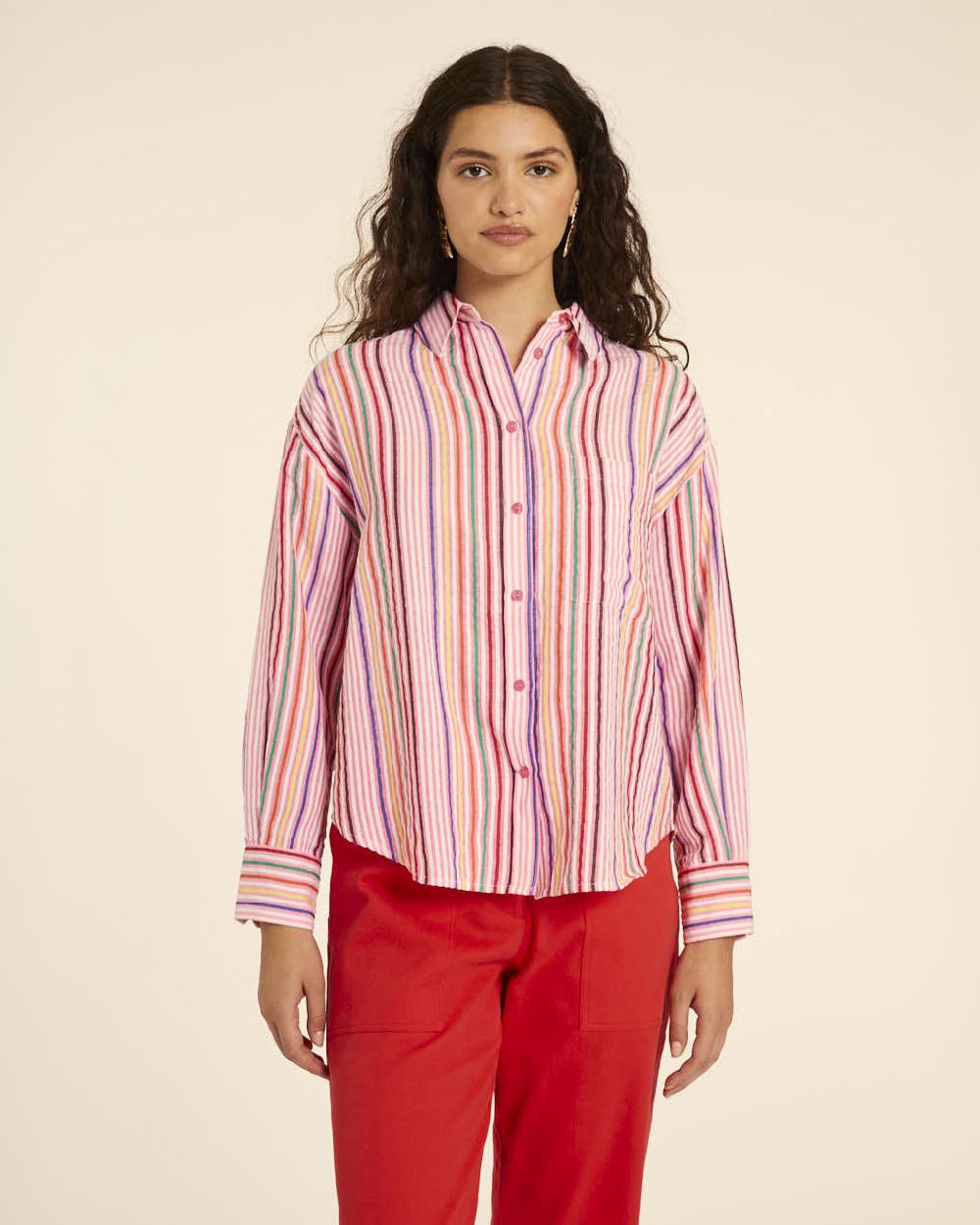 pepaloves CAMISA MANGA LARGA RAYAS PINK