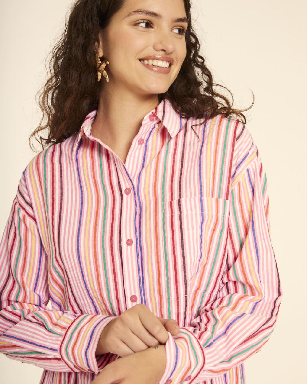 pepaloves CAMISA MANGA LARGA RAYAS PINK