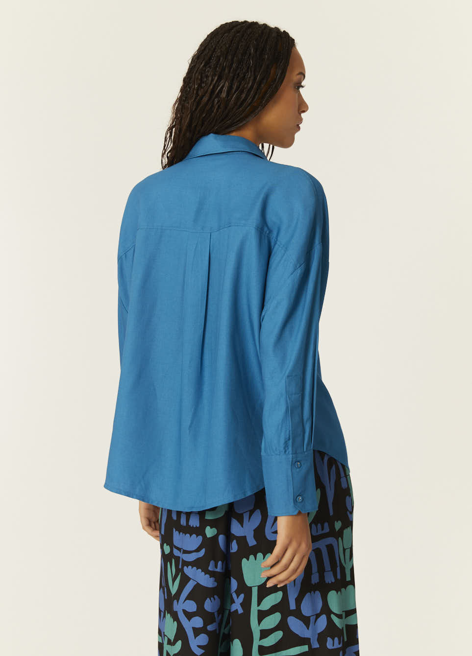 Pepaloves CAMISA OVERSIZE ECOVERO AZUL