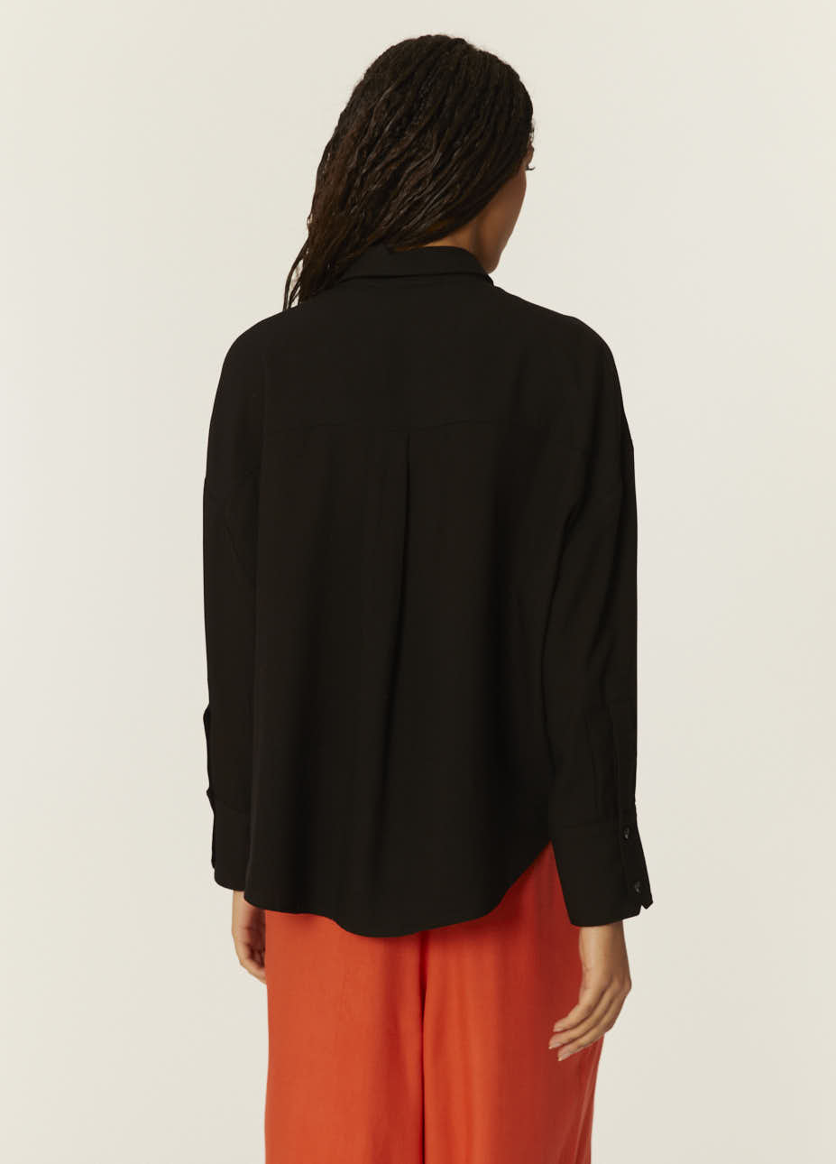 Pepaloves CAMISA OVERSIZE ECOVERO NEGRA