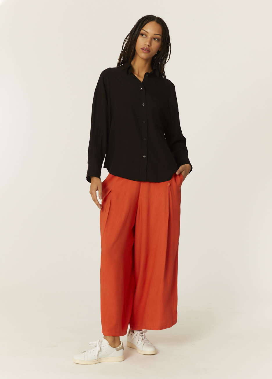 Pepaloves CAMISA OVERSIZE ECOVERO NEGRA