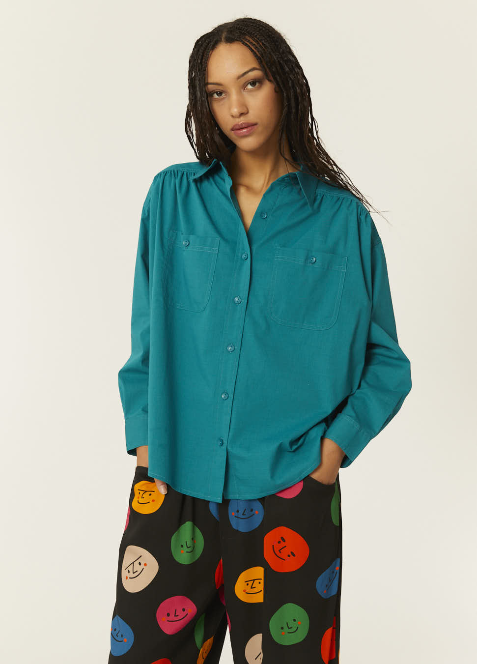 Pepaloves CAMISA OVERSIZE VERDE