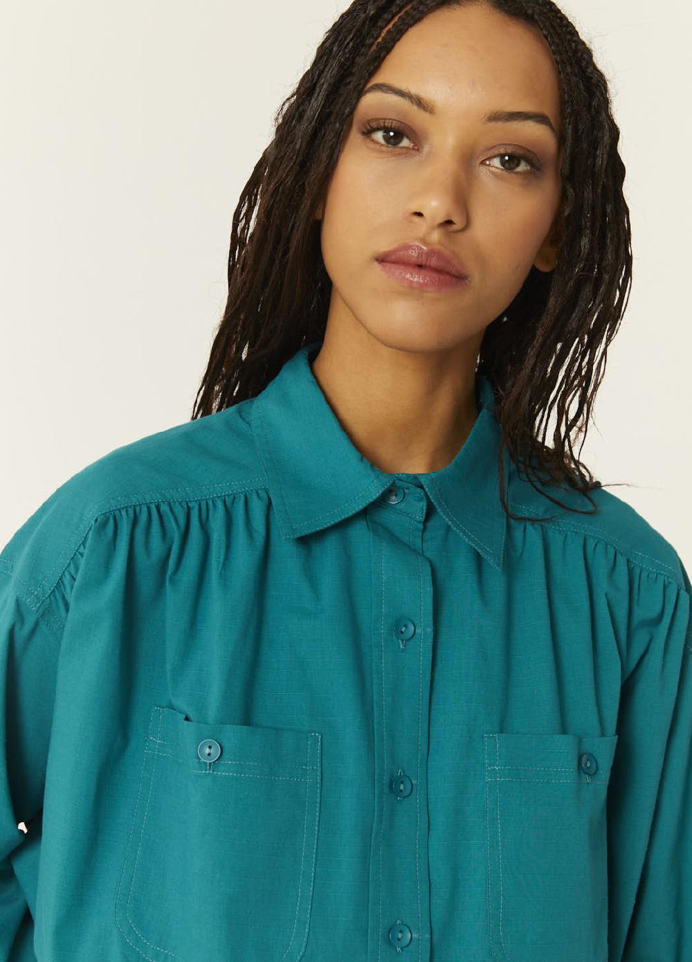Pepaloves CAMISA OVERSIZE VERDE
