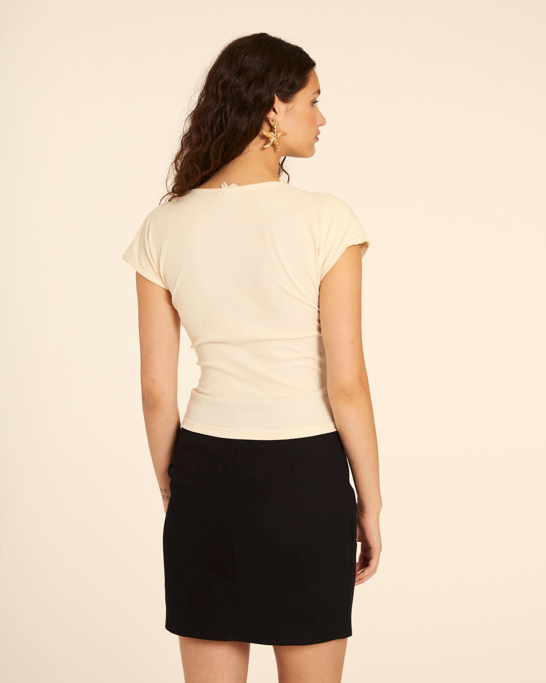 Pepaloves CAMISETA CRUZADA CREMA