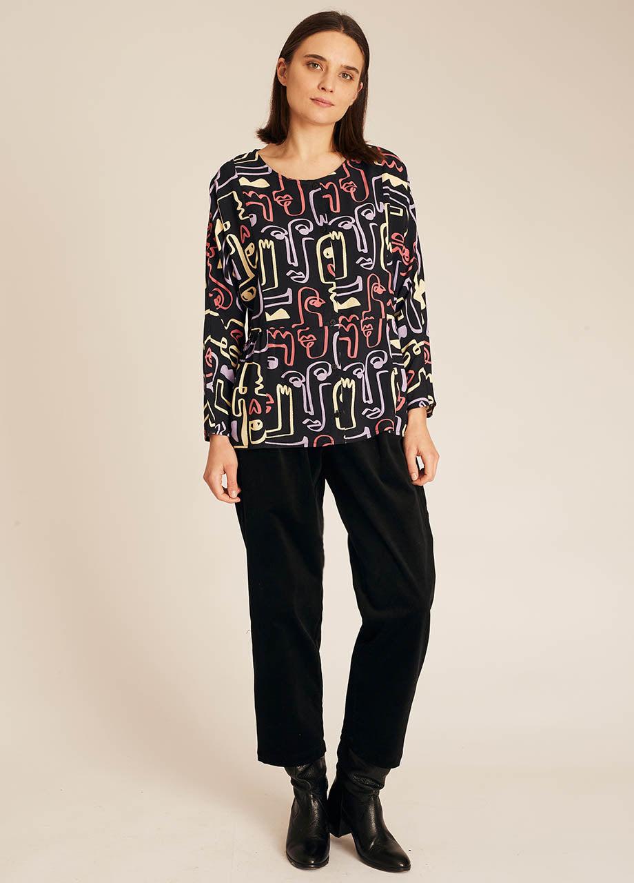 pepaloves FACES PRINT BLOUSE