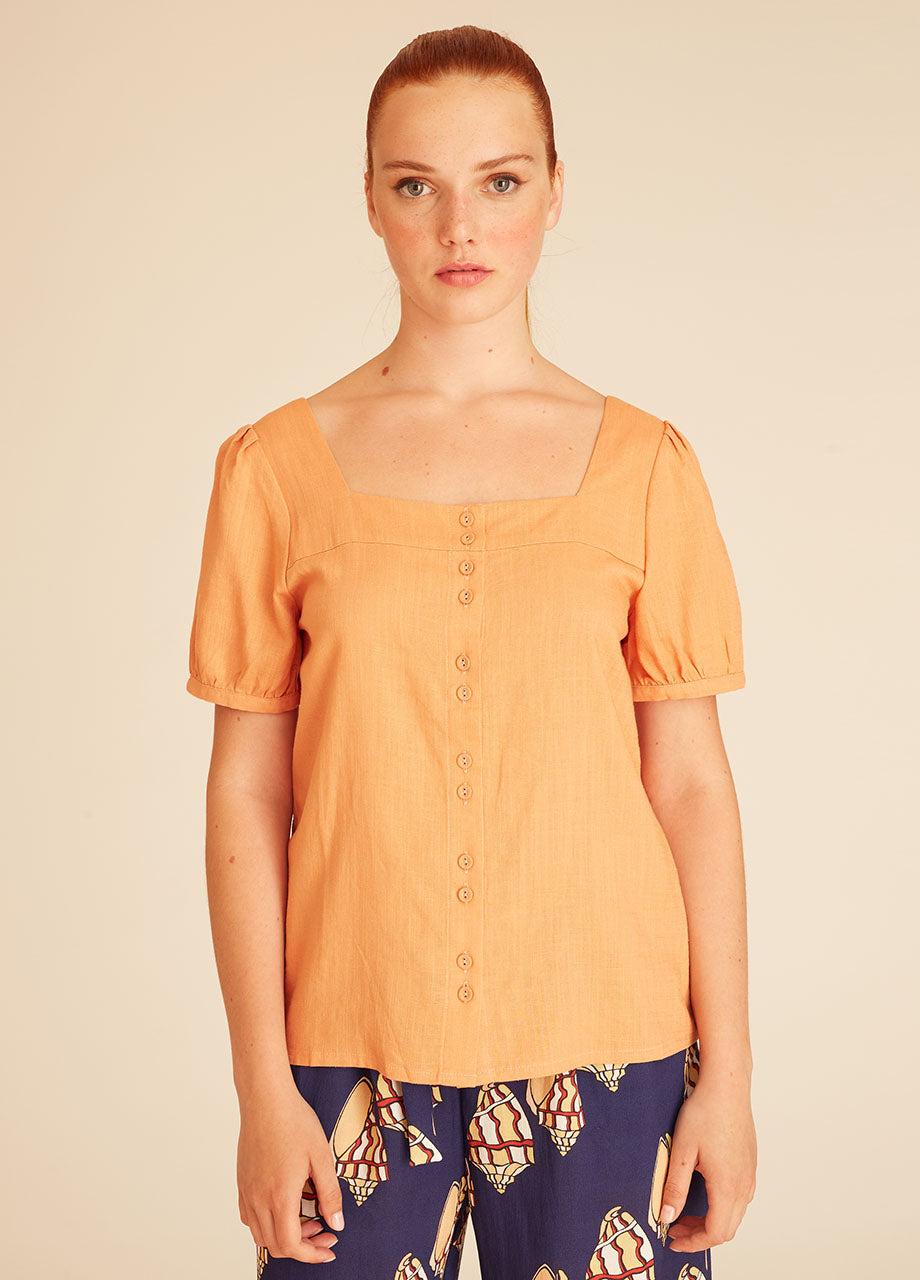pepaloves LINEN BLOUSE PEACH