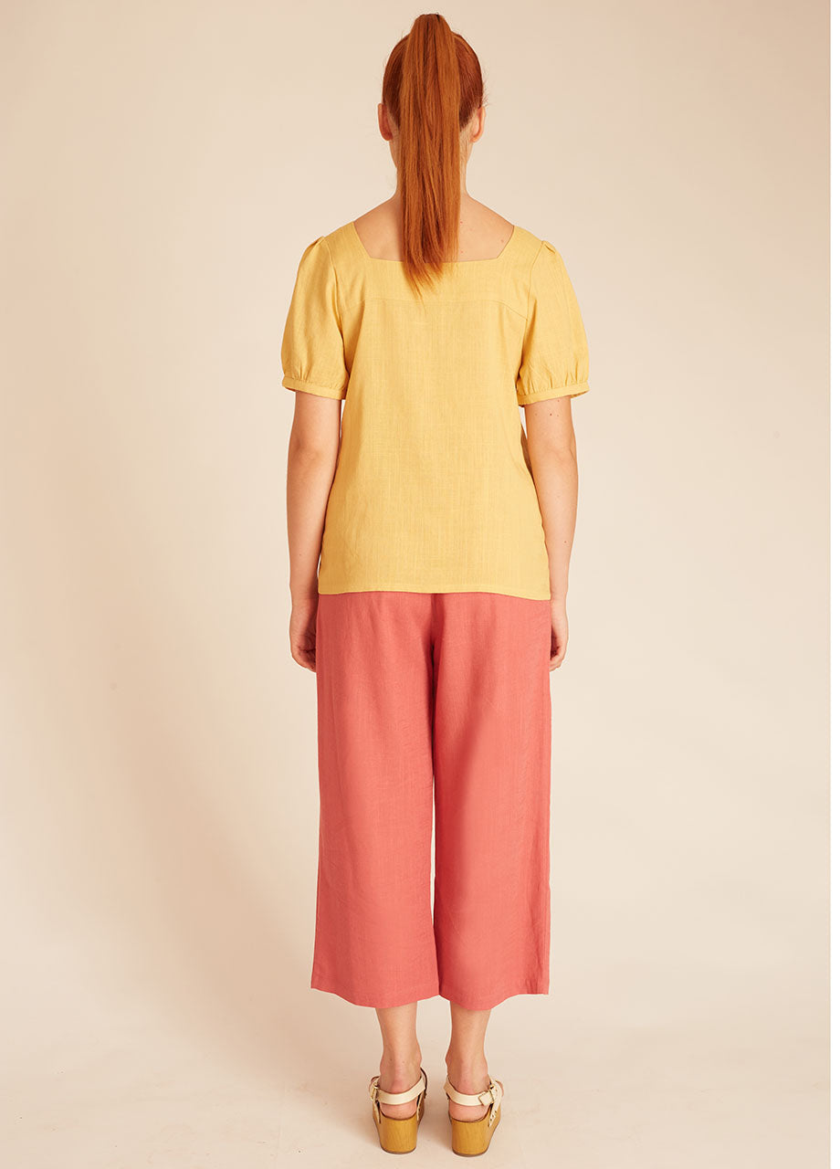 Pepaloves LINEN BLOUSE YELLOW