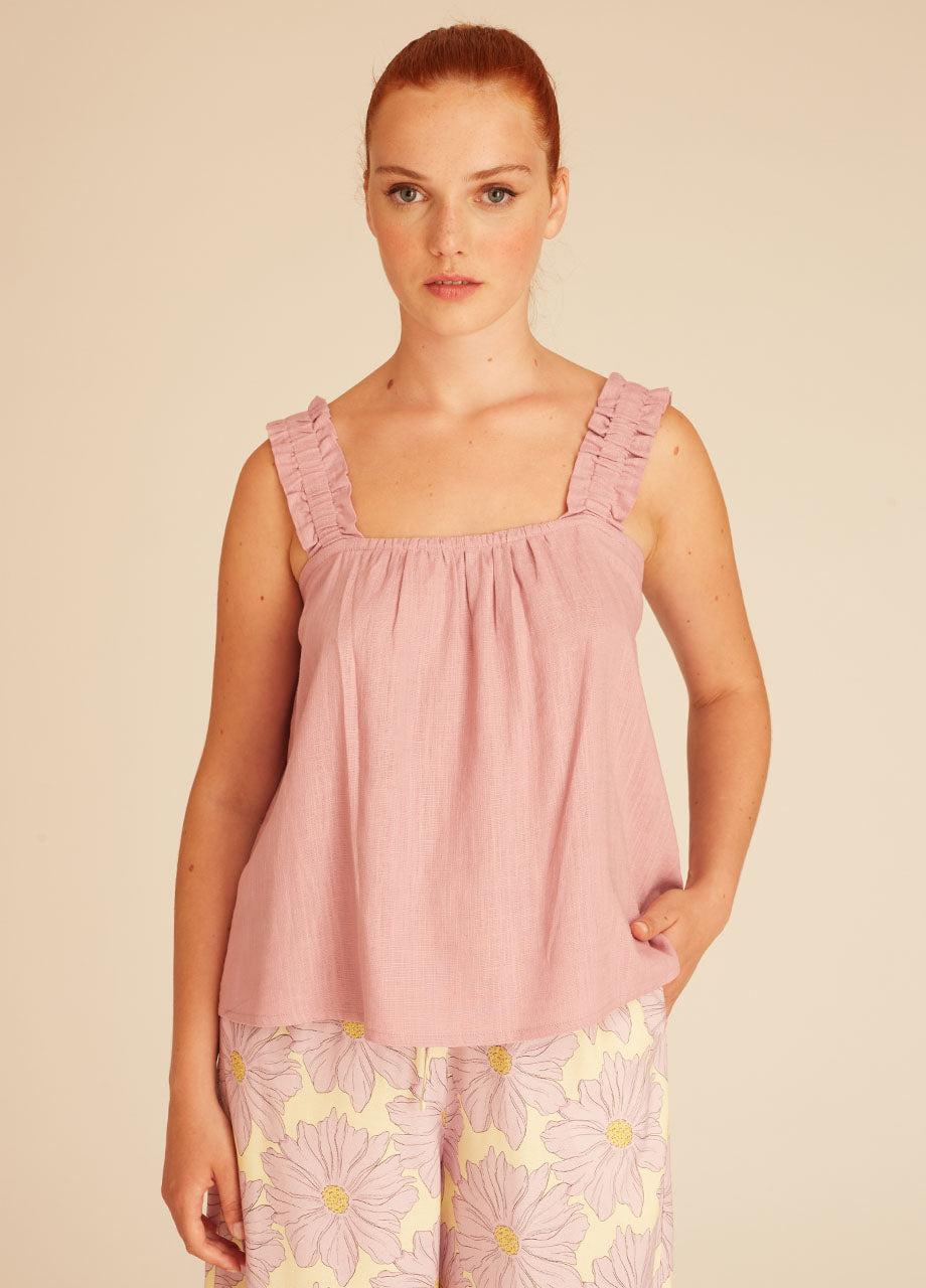 pepaloves LINEN TOP LILAC