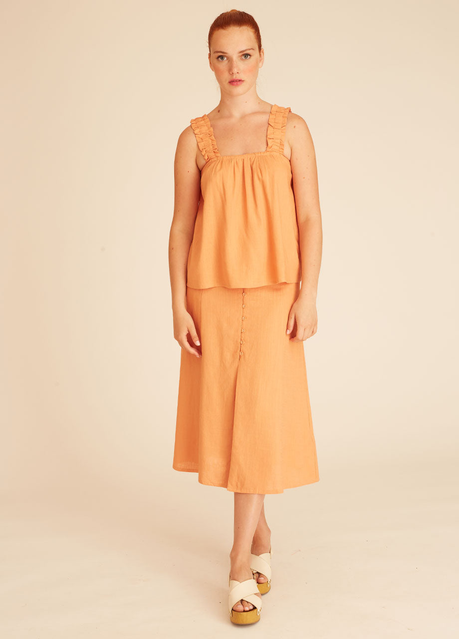Pepaloves LINEN TOP PEACH