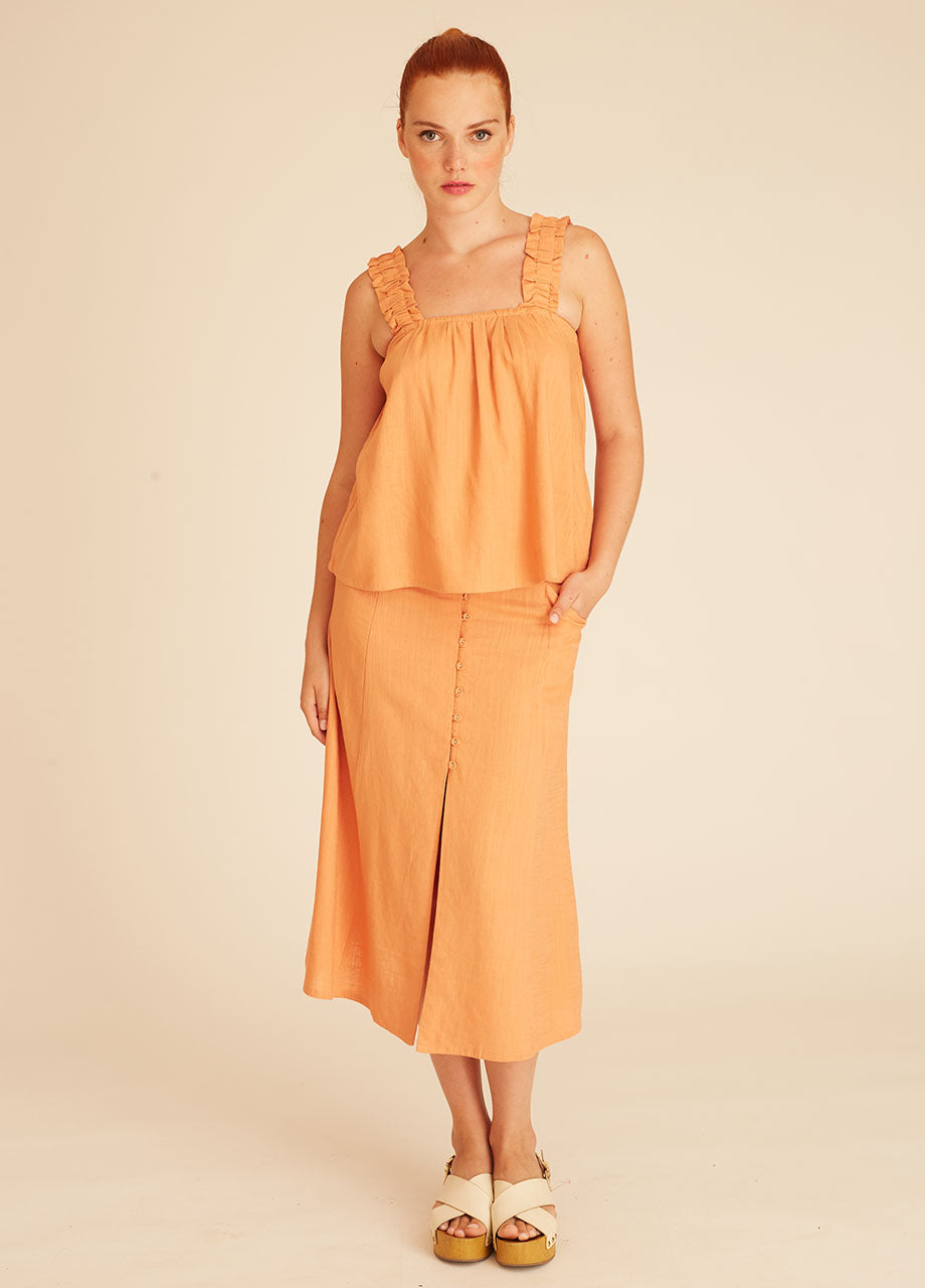 Pepaloves LINEN TOP PEACH